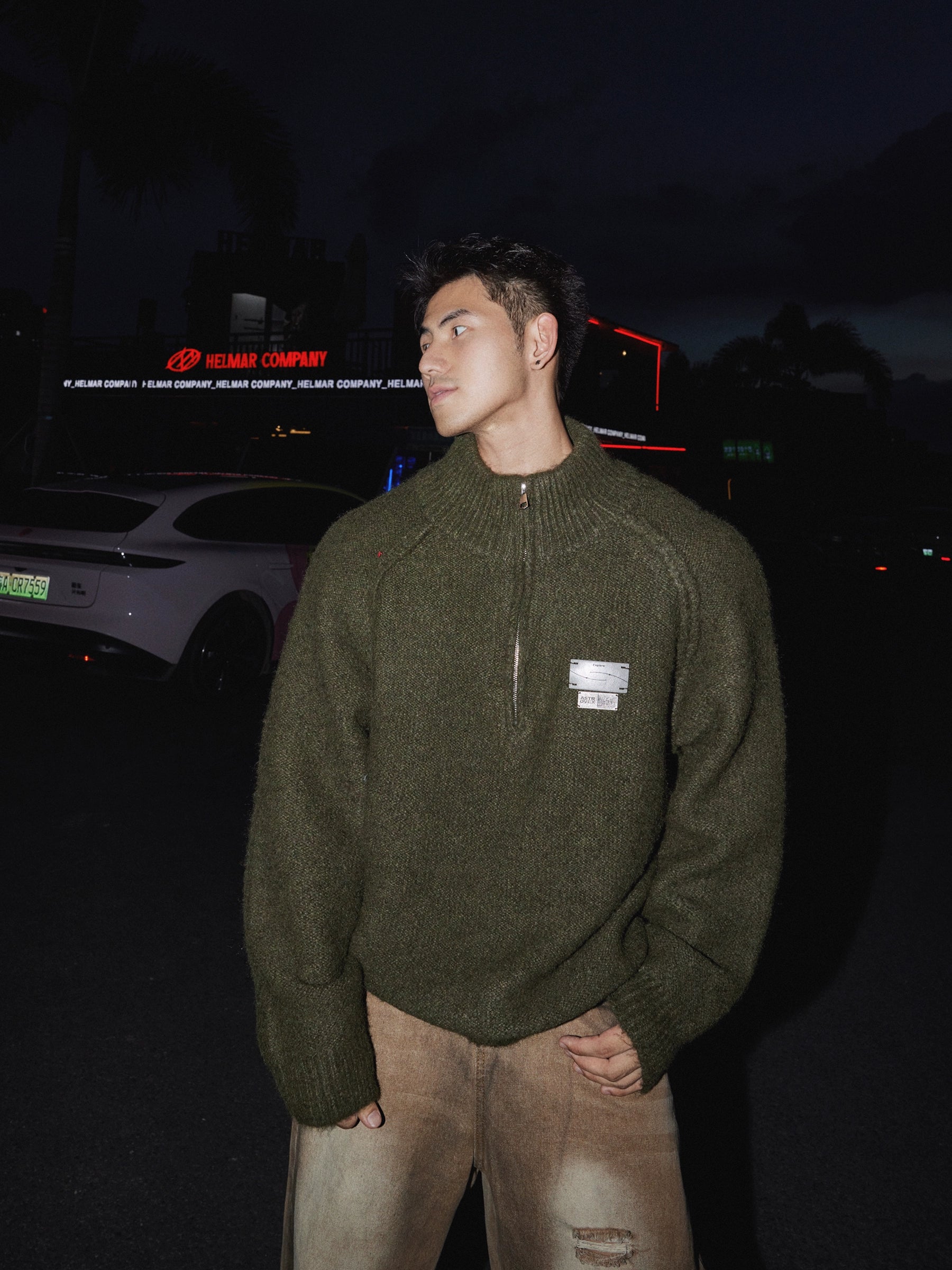 Arctic Mist Half-Zip Sweater