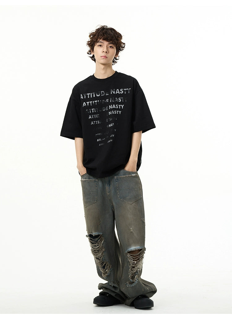 Attitude Nasty Graphic Oversized T-Shirt