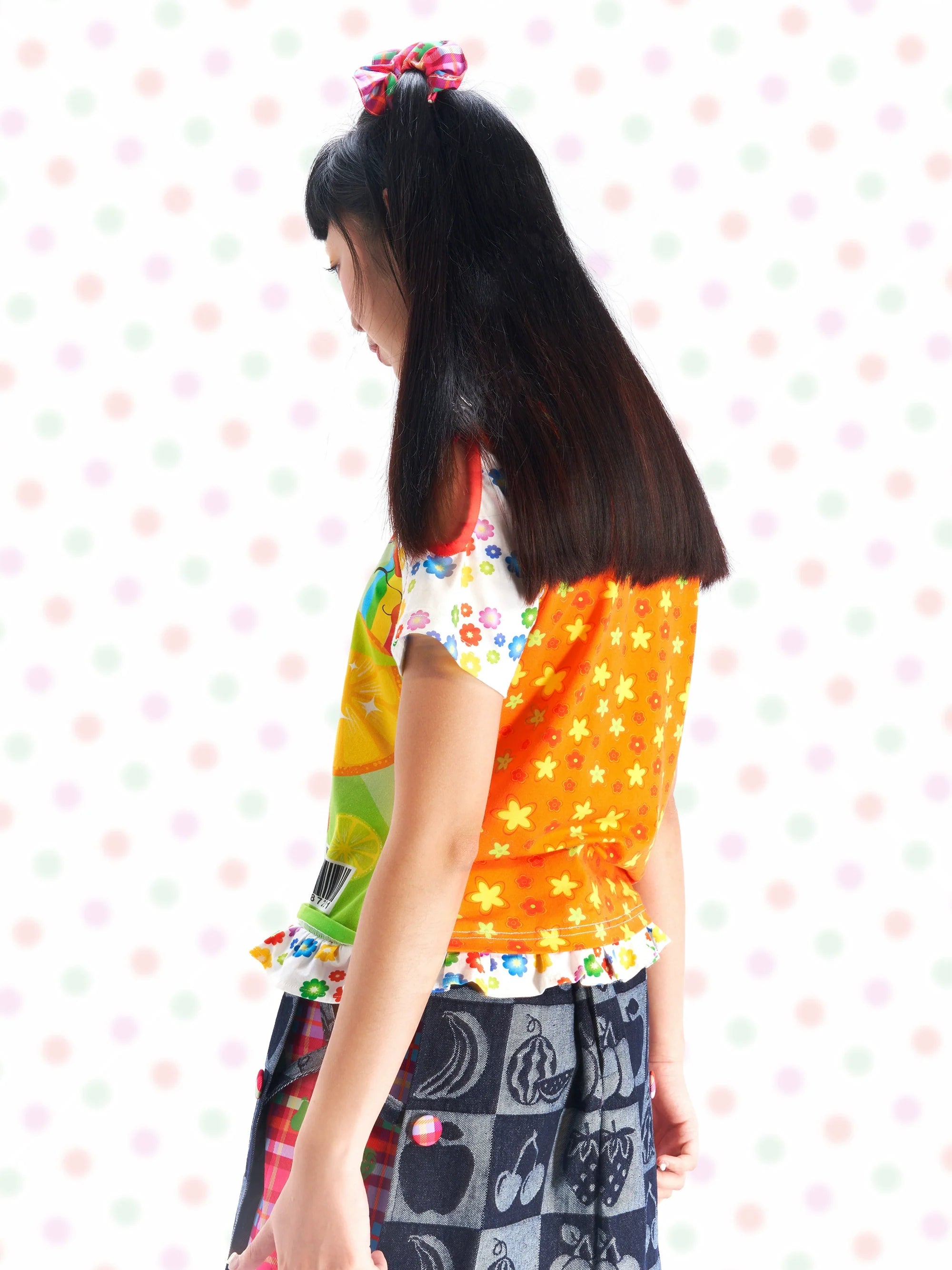 Fruit Juice Package Print T-shirt