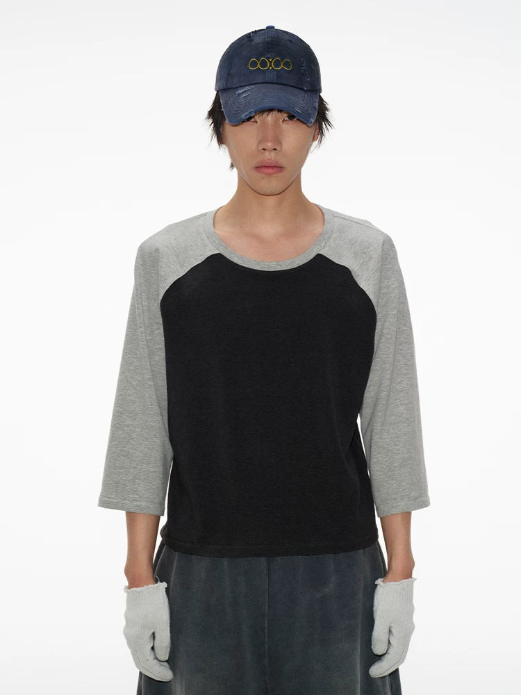 Distressed Denim Cap with Yellow Circle Embroidery