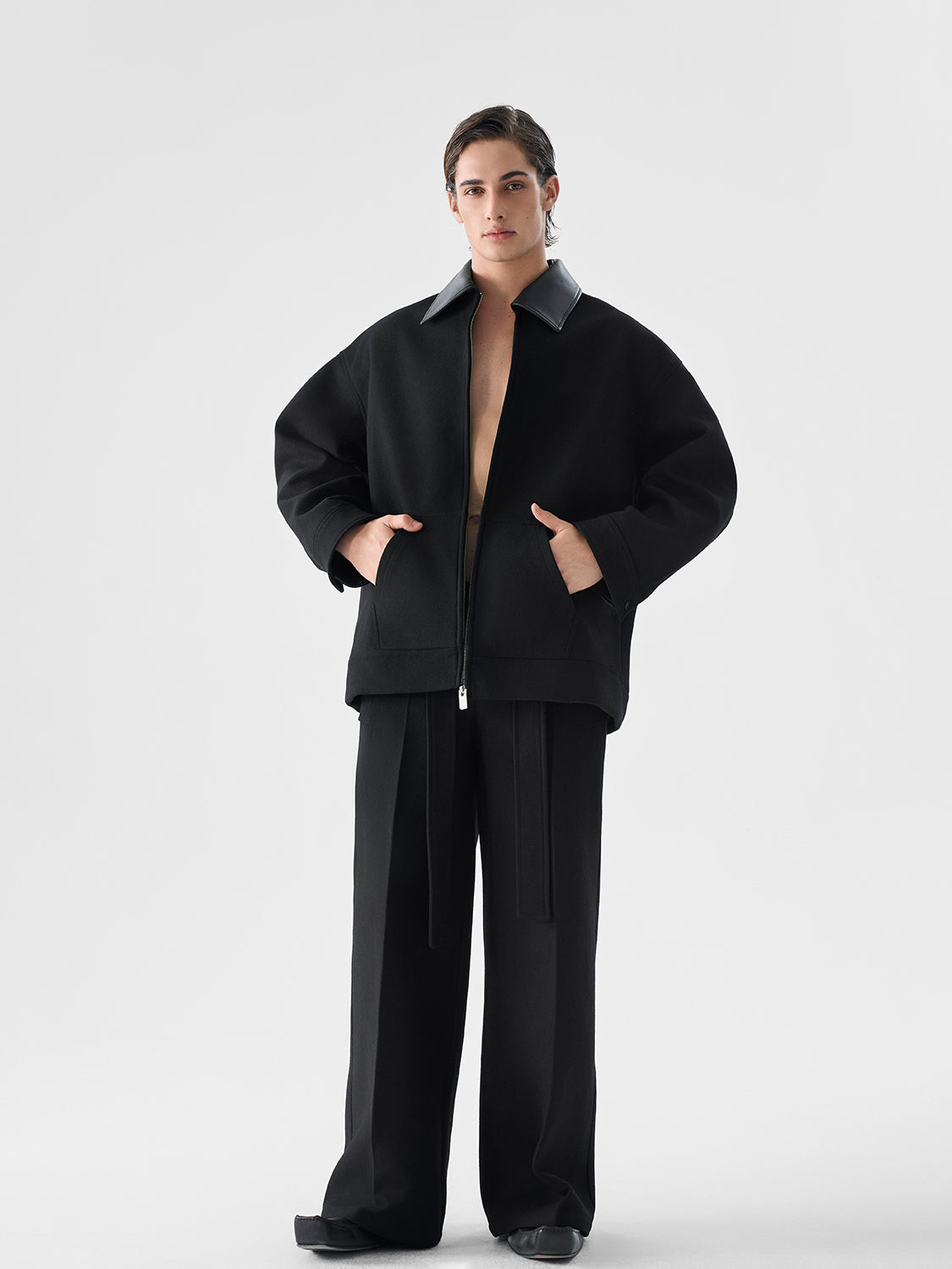 Midnight Edge Faux PU Leather Jacket