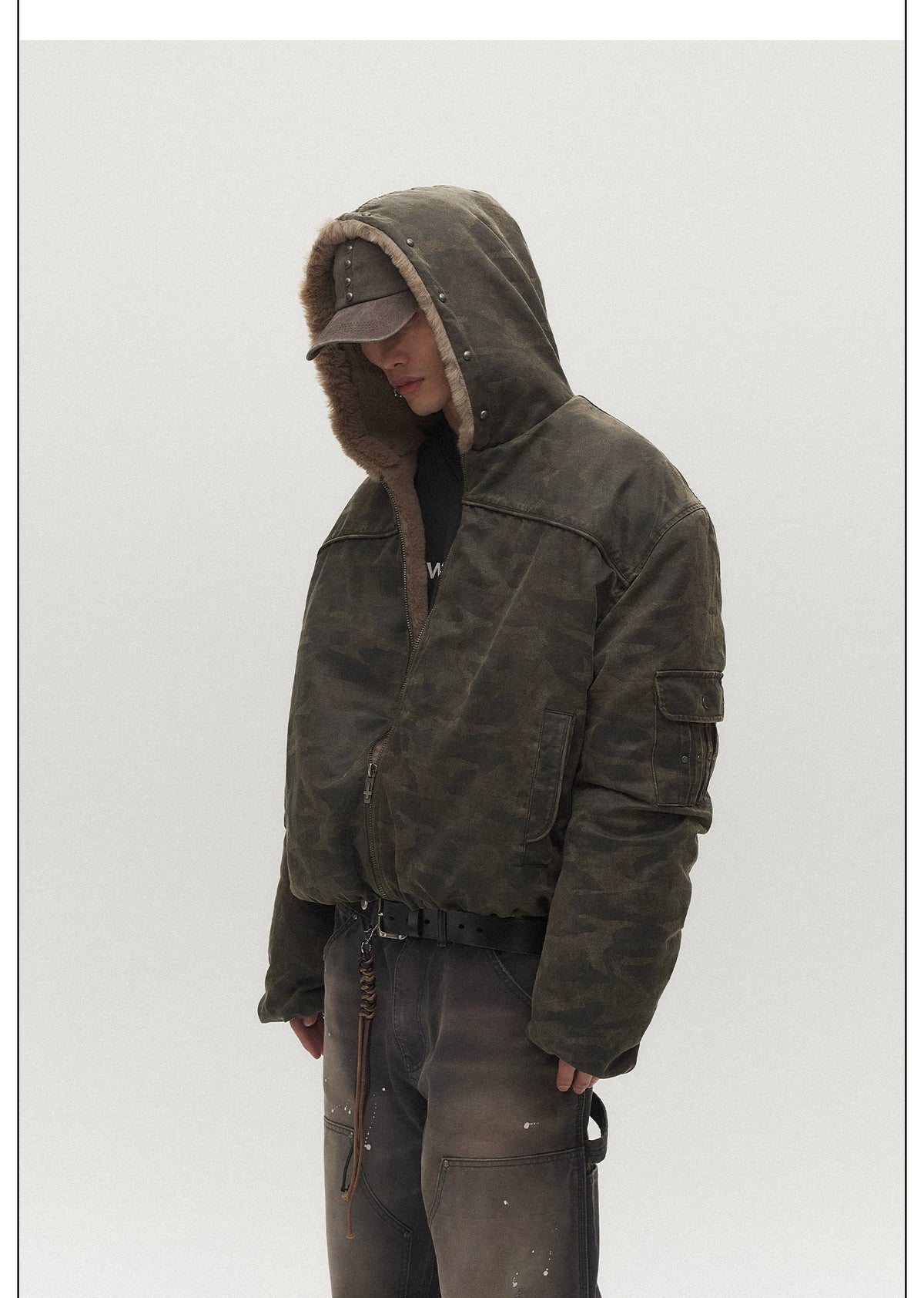 Dustland Sherpa-Lined Camo Hooded Jacket