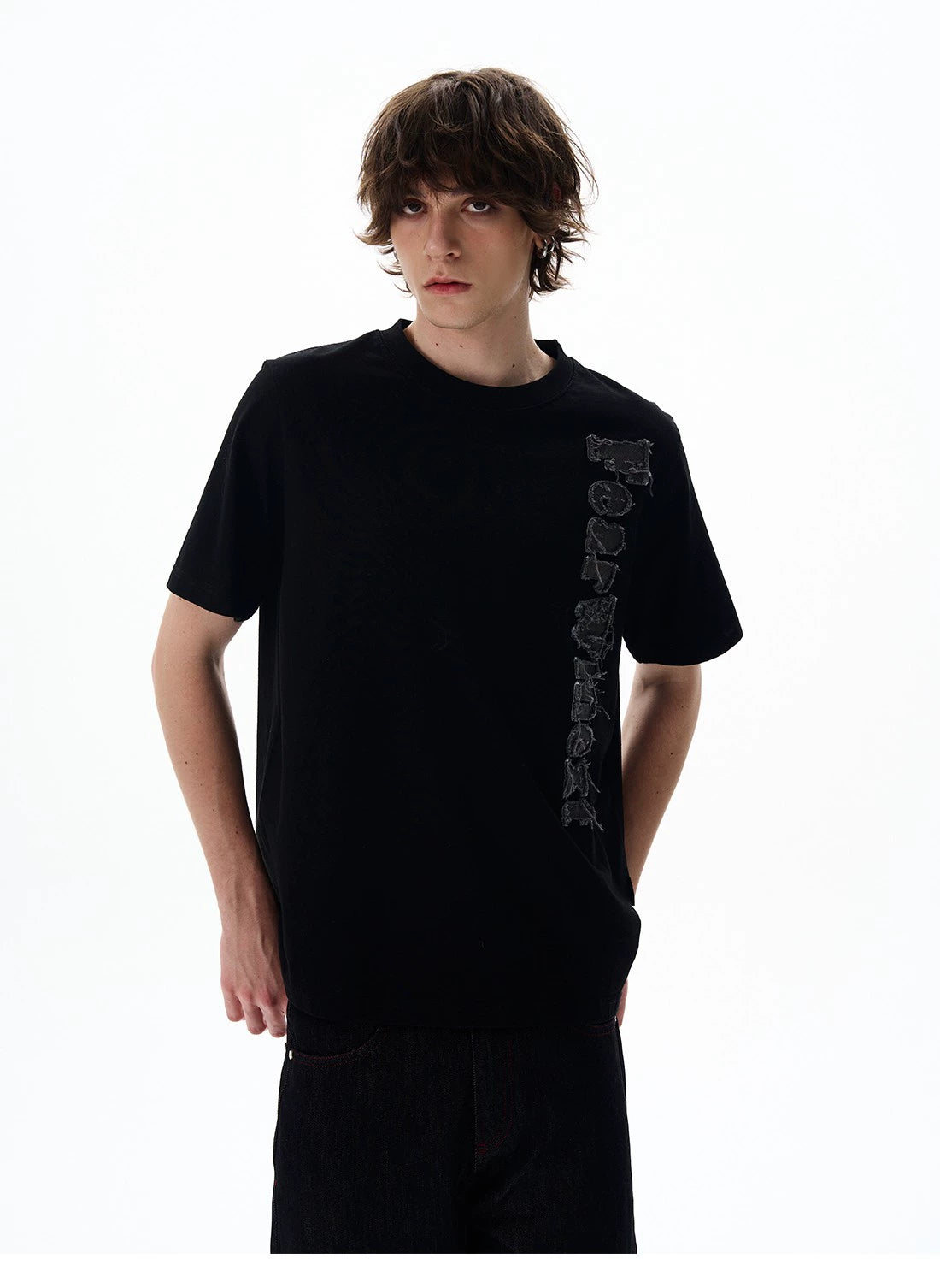 Fuzzy Script Vertical Tee