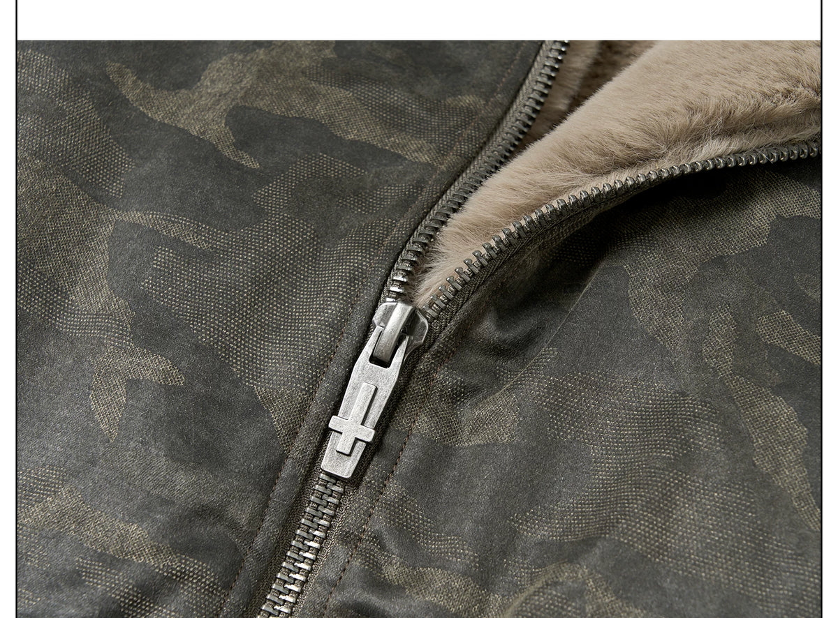 Dustland Sherpa-Lined Camo Hooded Jacket