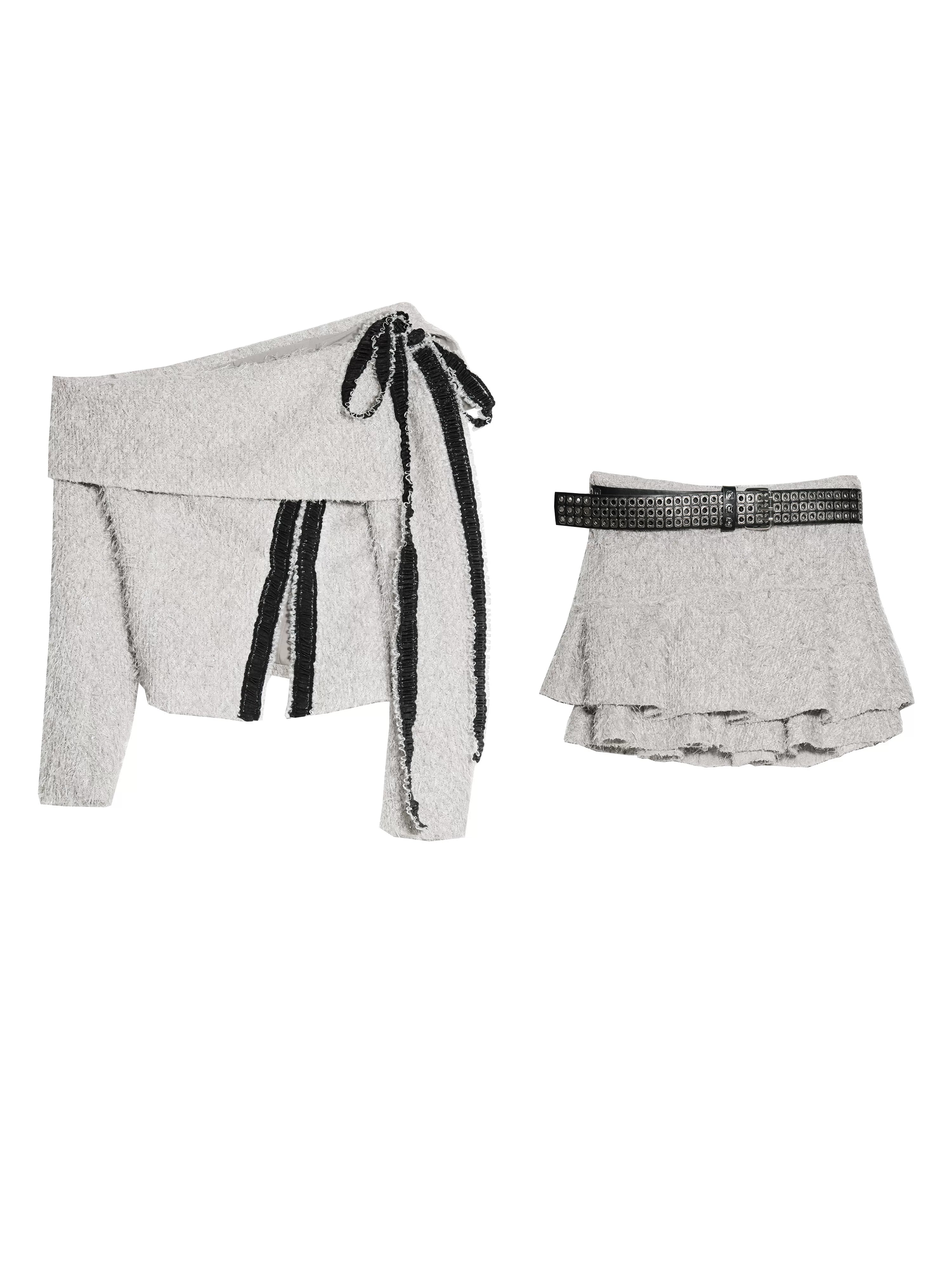 Frost Ribbon Off-Shoulder Top