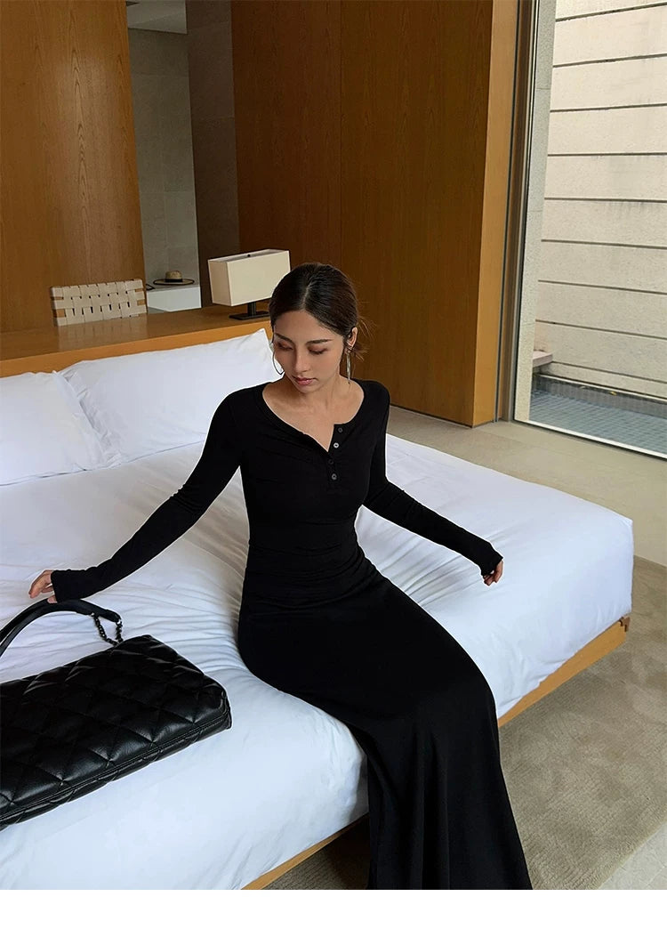Midnight Ease Jersey Maxi Skirt