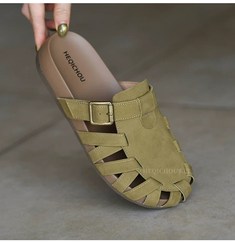 Elowen Woven Buckle Slingback Sandals