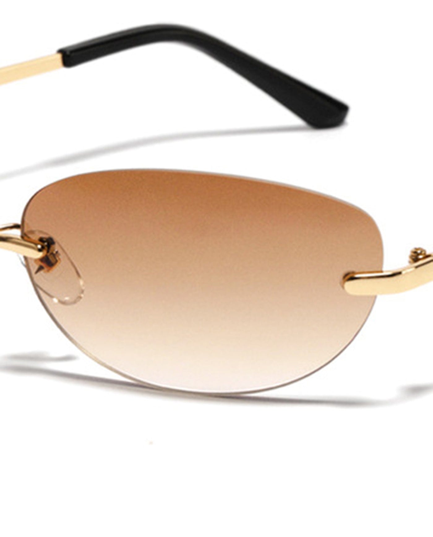 Floating-Lens Ombre Oval Sunglasses - view 10