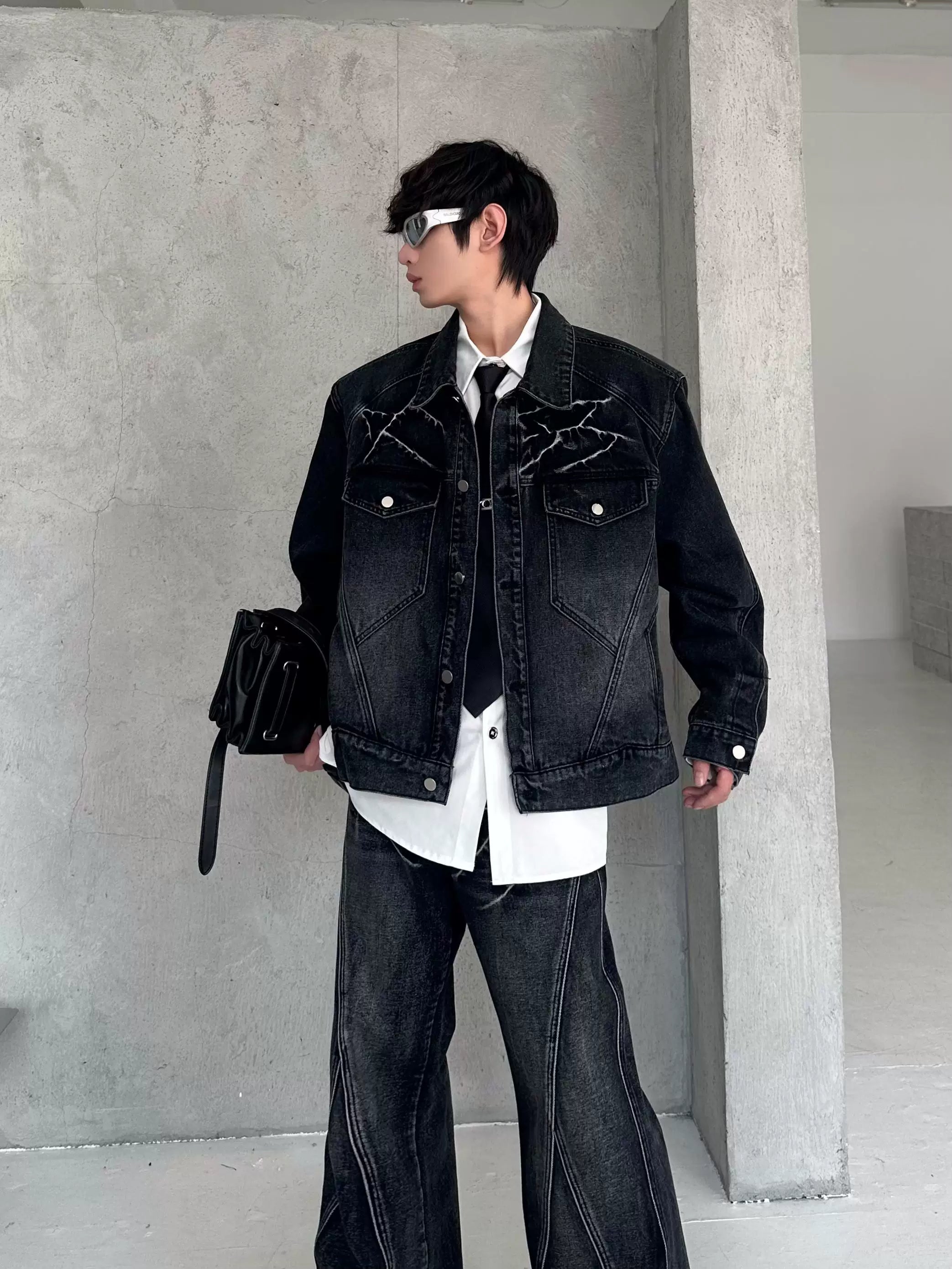 Midnight Fracture Denim Jacket
