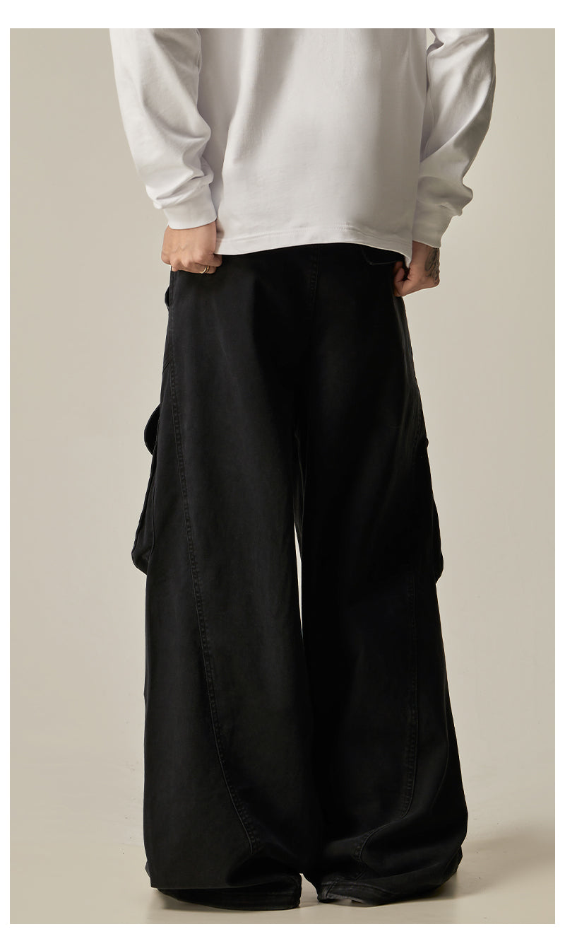 Olive Wide Leg Combat Pants