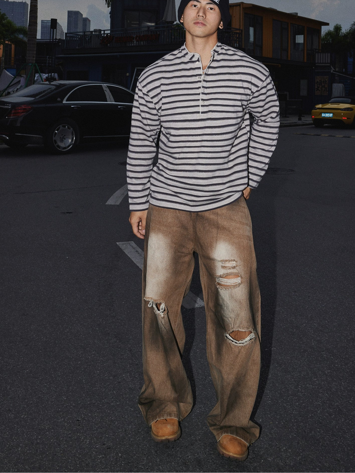 Urban Nomad Stripe Henley Shirt