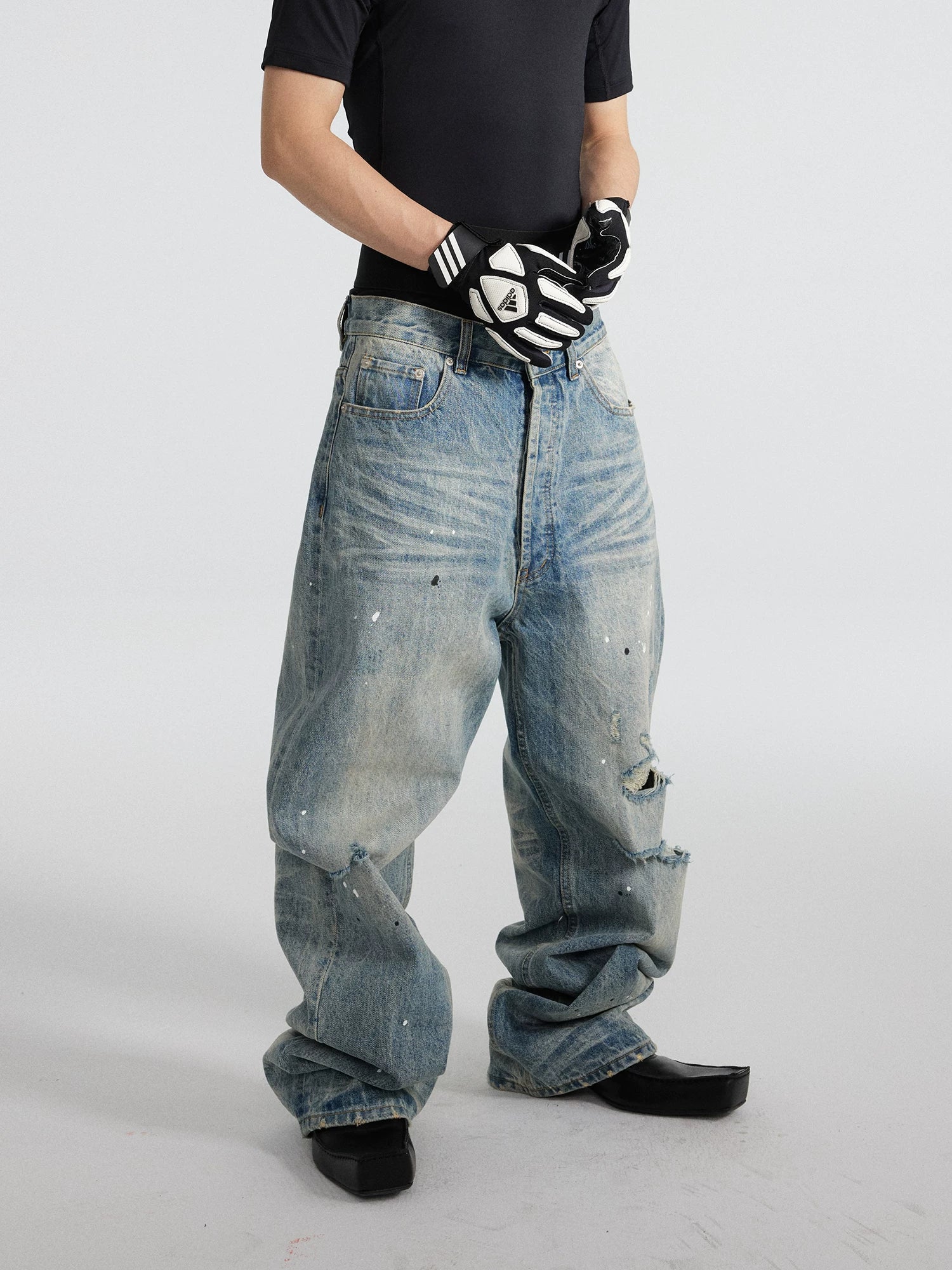 Frostbite Spatter Driftwide Jeans