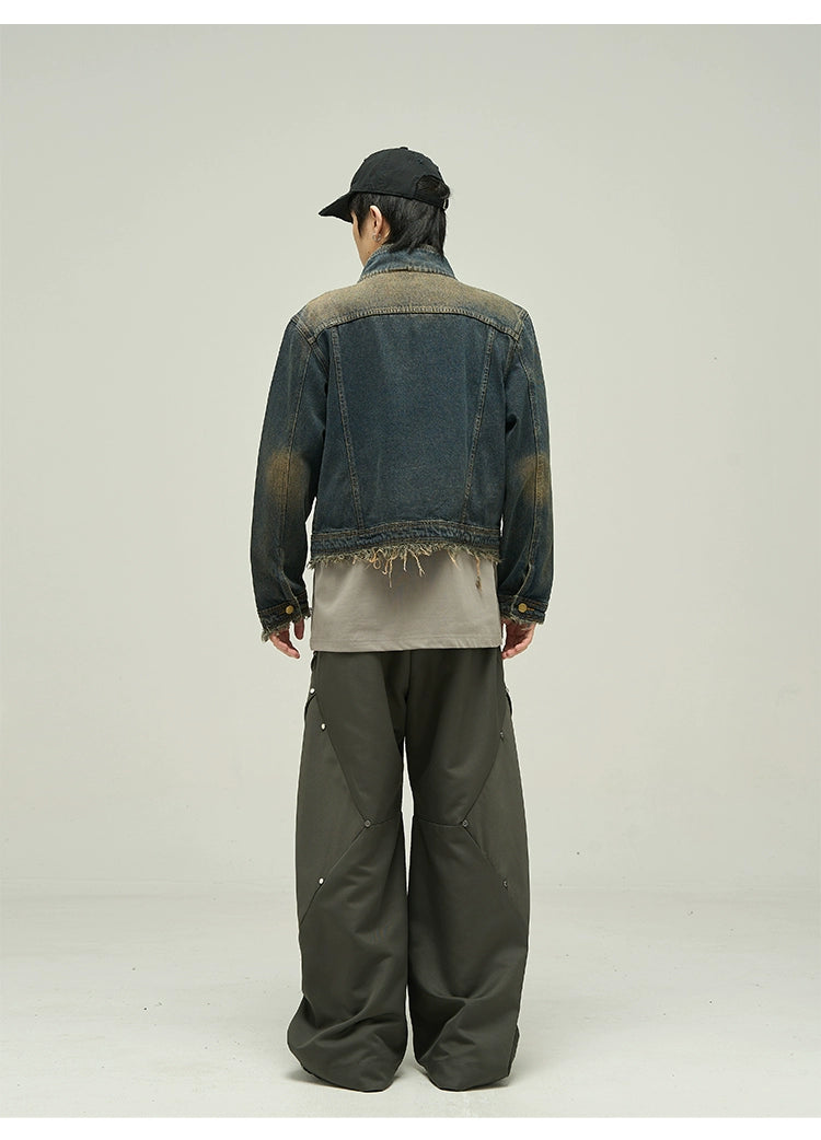 Vintage Wash Cropped Denim Jacket