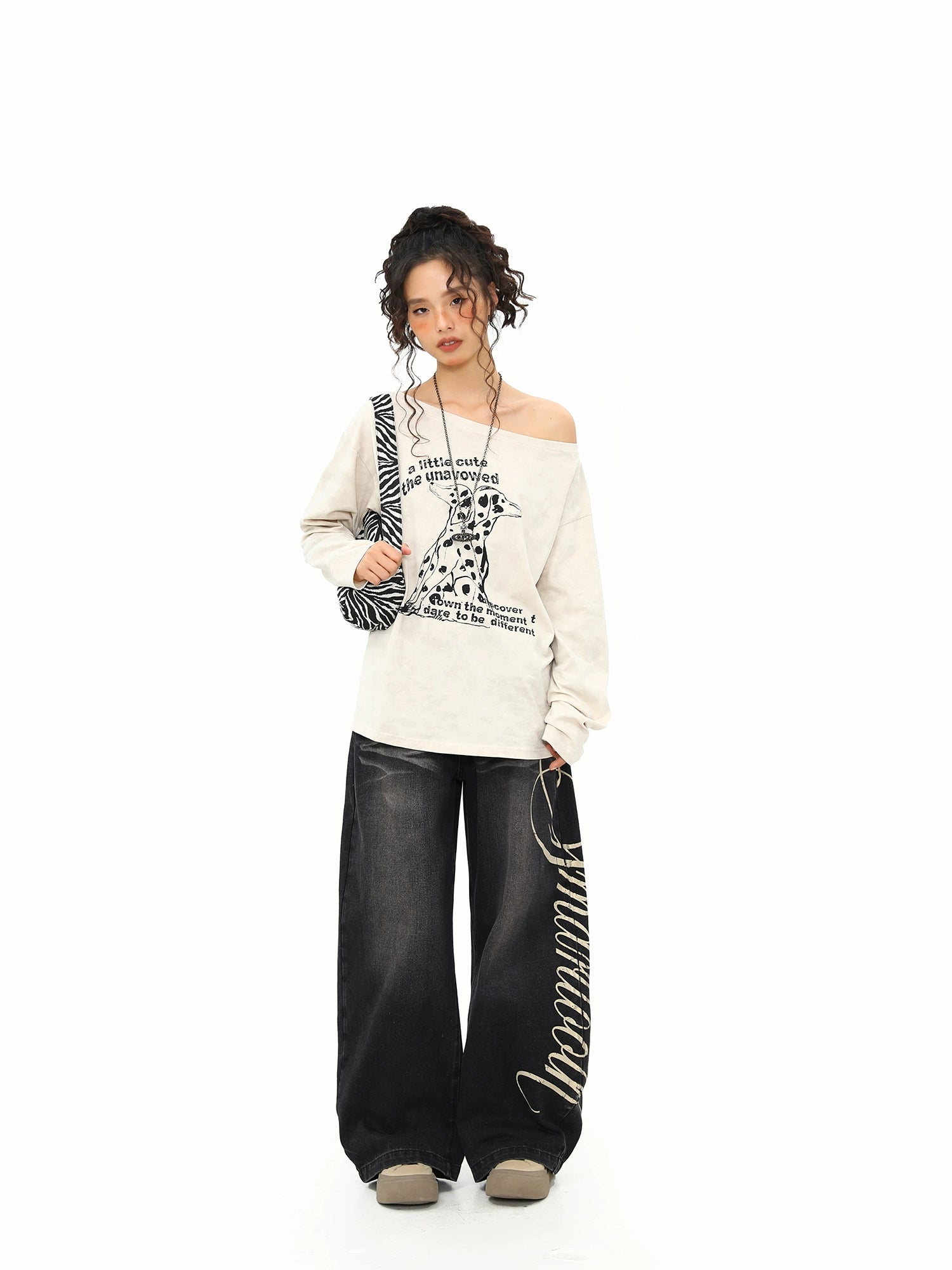 Spotted Muse Off‑Shoulder Tee