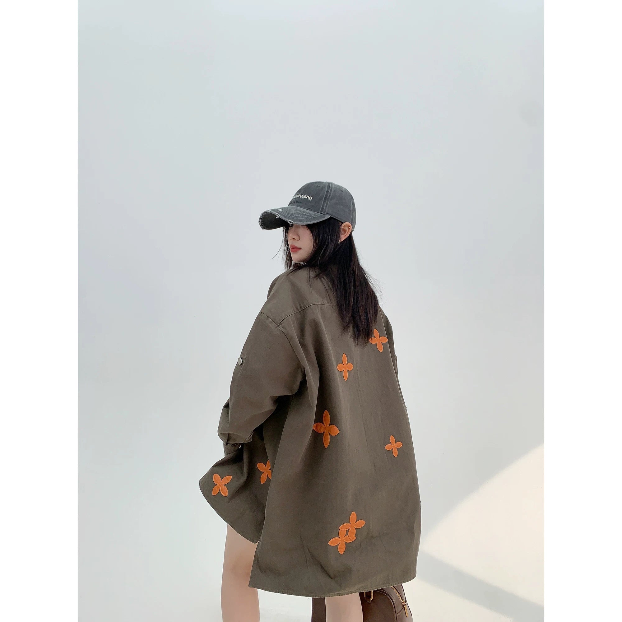 Olive Bloom Button Shirt