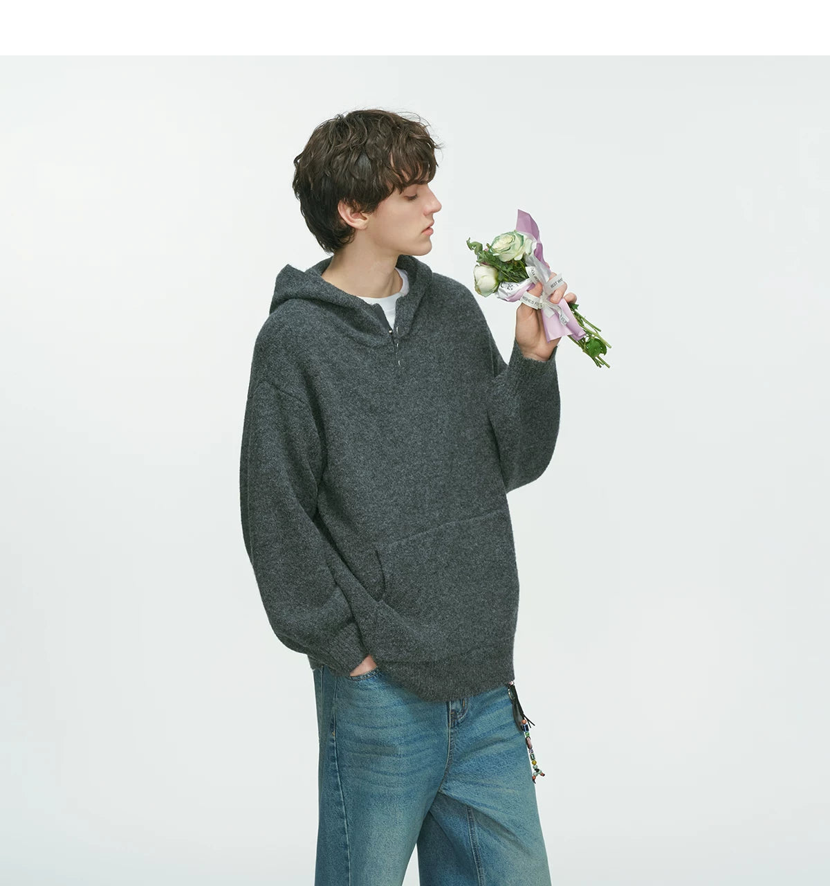 Cocoon Knit Hooded Pocket Sweater