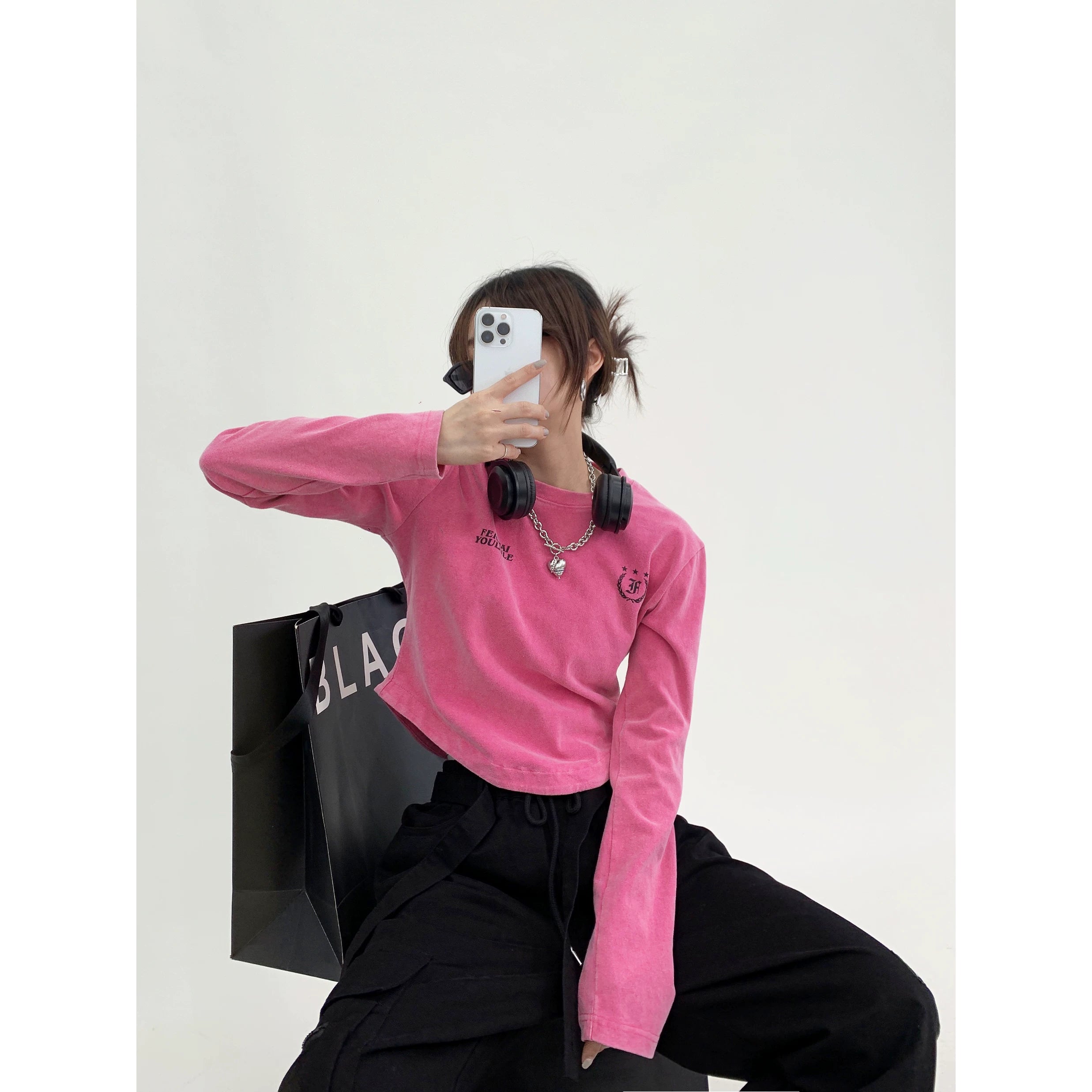 Neon Rebel Fleece Crop Tee