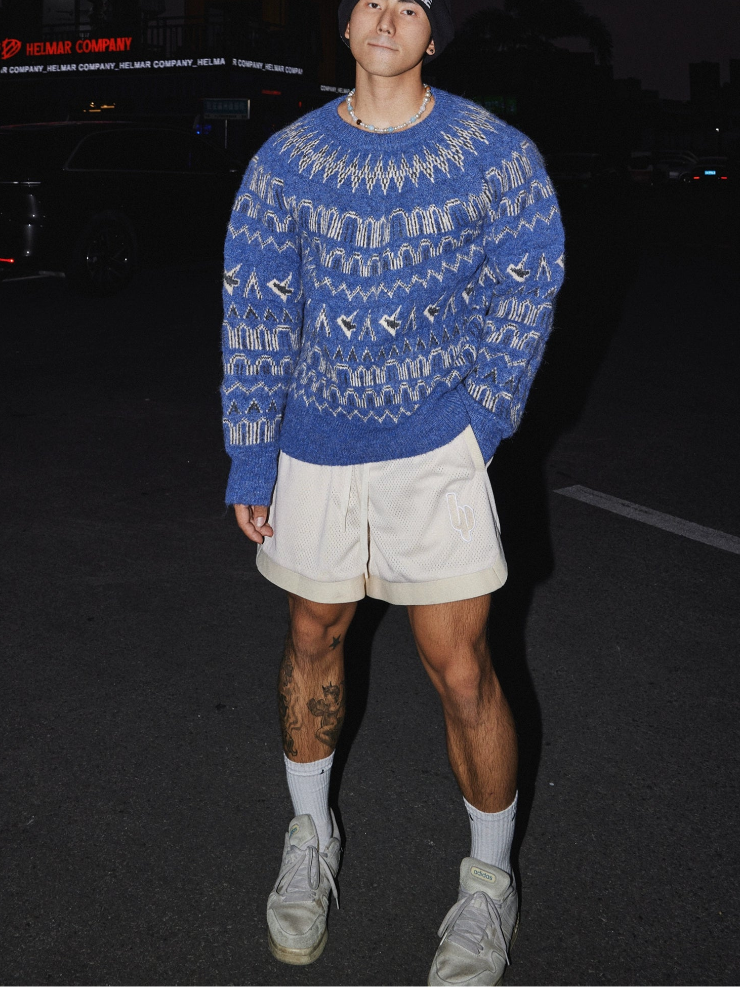 Geometric Jacquard Knit Sweater