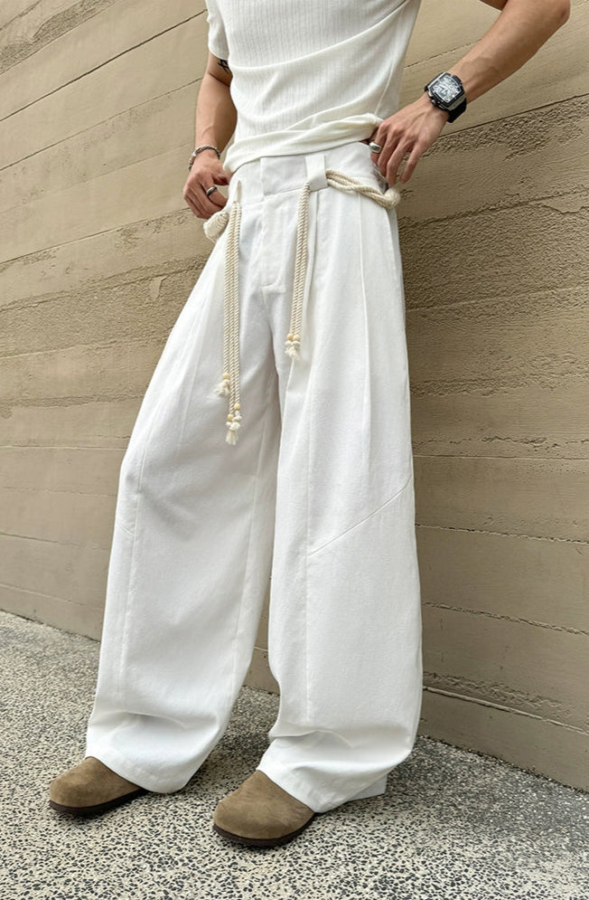 Tassel Rope Wide Leg Pants