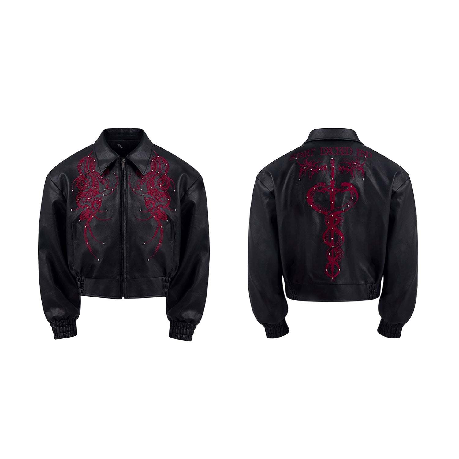 Black Graphic Bomber Jacket