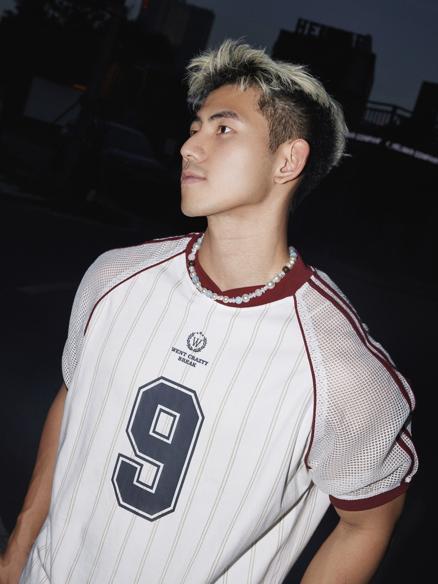 Vintage Pinstripe Baseball Jersey Shirt