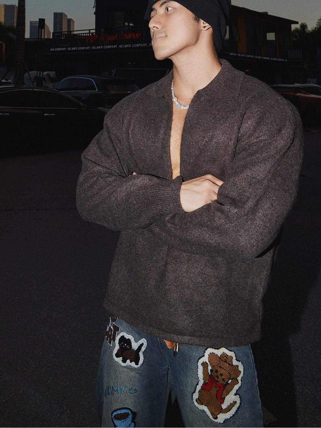 Noir Skyline Deep V Sweater