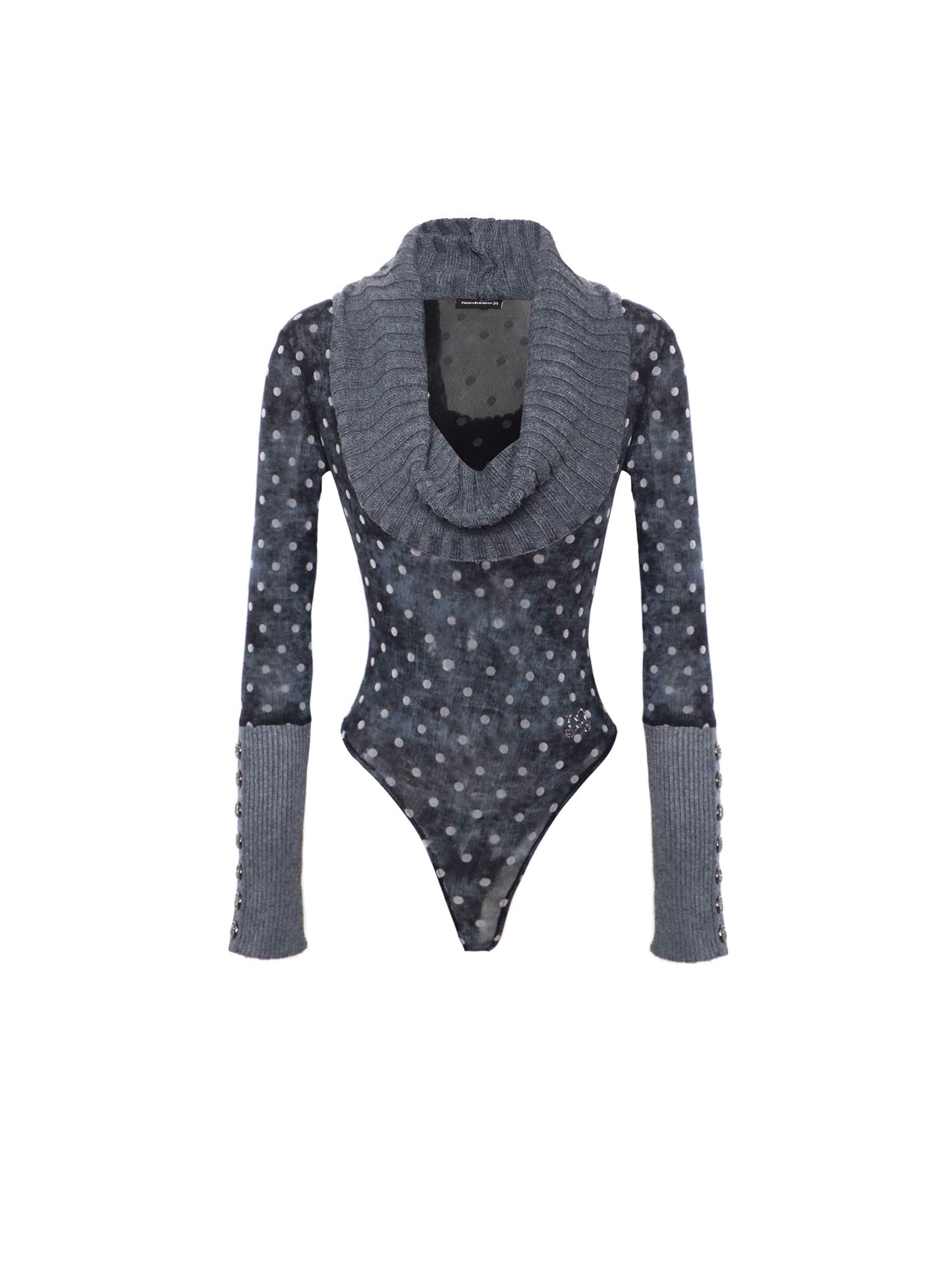 Storm Dots Cowl Knit Bodysuit