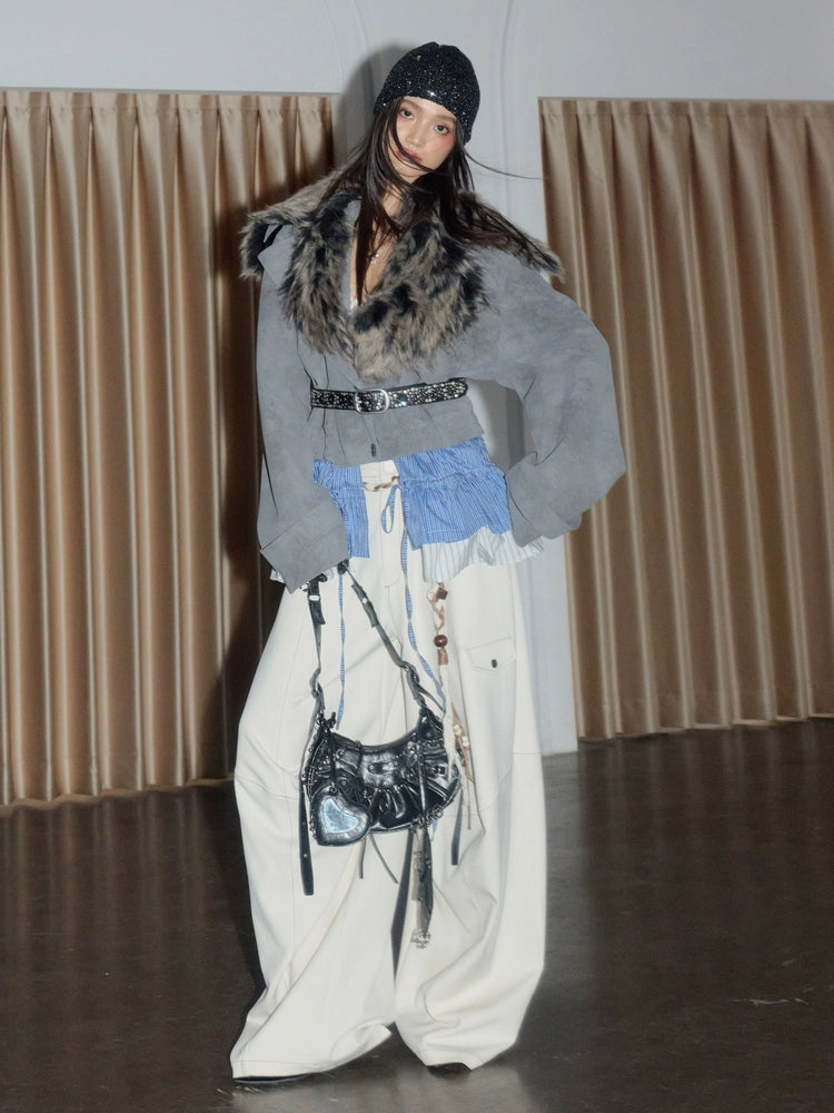 Frosted Wolf Pleat Hybrid Jacket