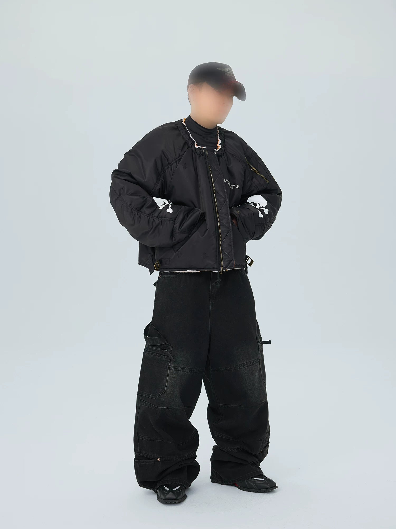 Phantom Skull Puffer Bomber Jacket