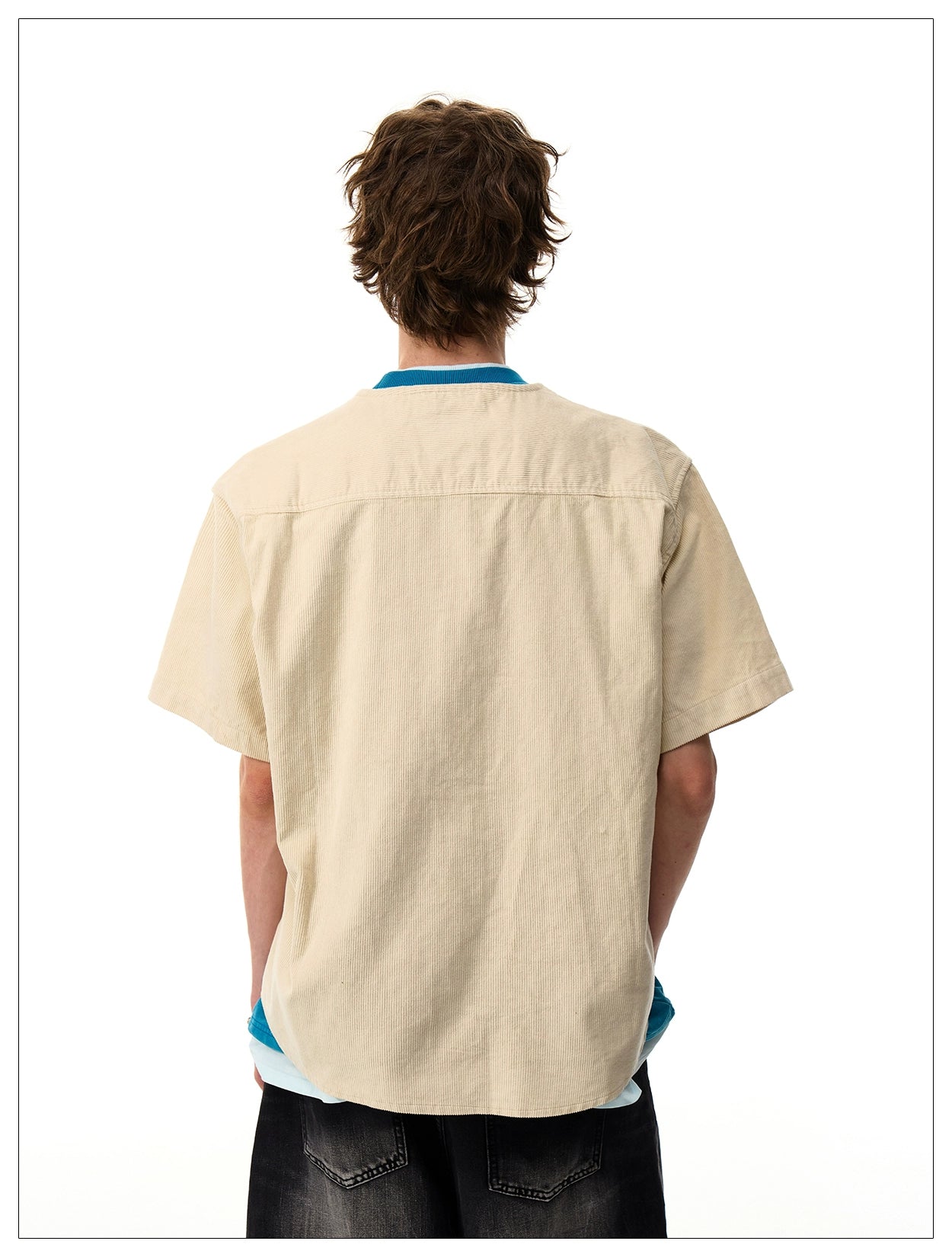 Cali Script Corduroy Baseball Shirt