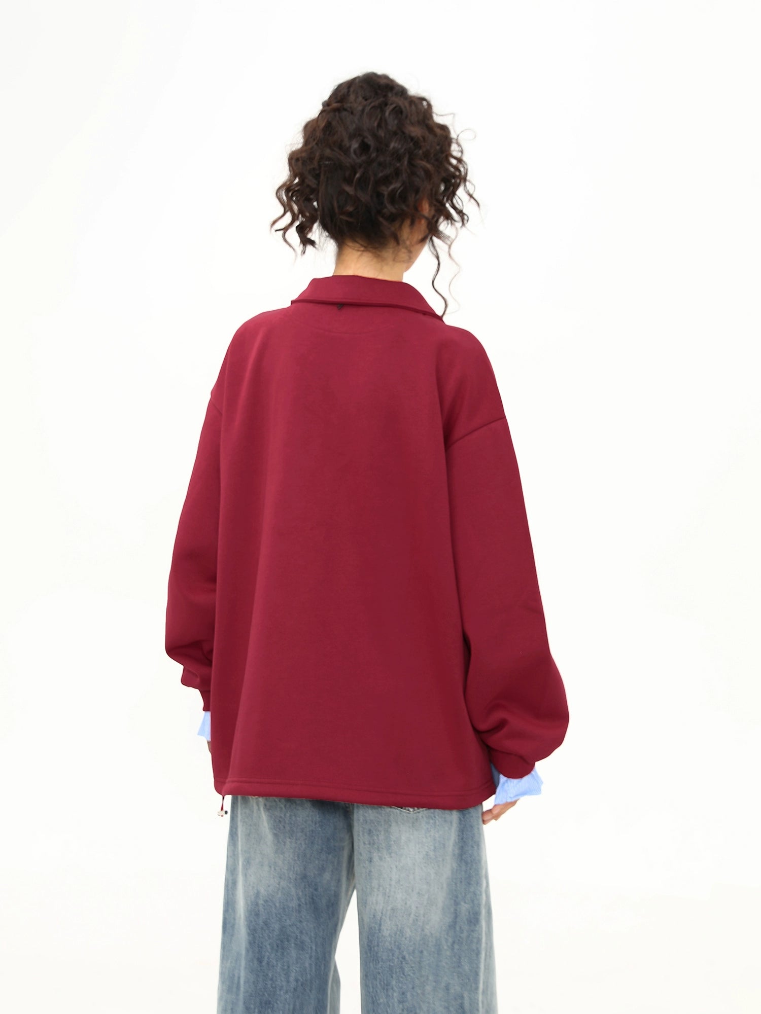 Crimson Varsity Rugby Pullover