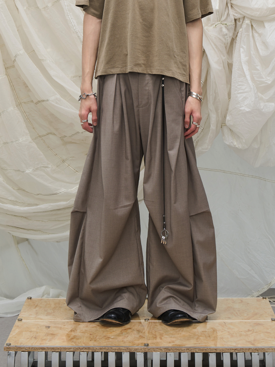 Architectural Pleated Leg Trousers
