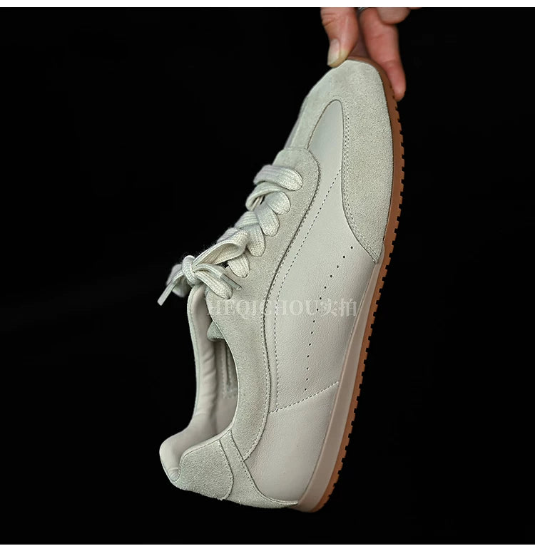Solenne Suede-Trim Retro Sneakers