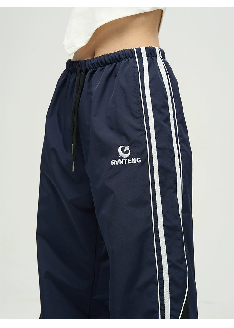 Colorblock Wide Leg Track Pants