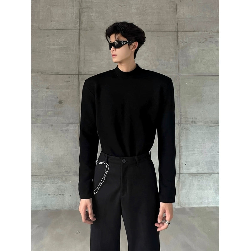 Structured Mock Neck Sweater