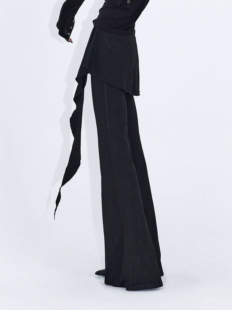 Cascade Drape‑Wrap Pants
