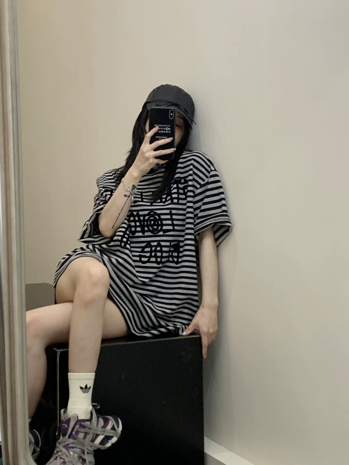 Mono Scribble Stripe Tee