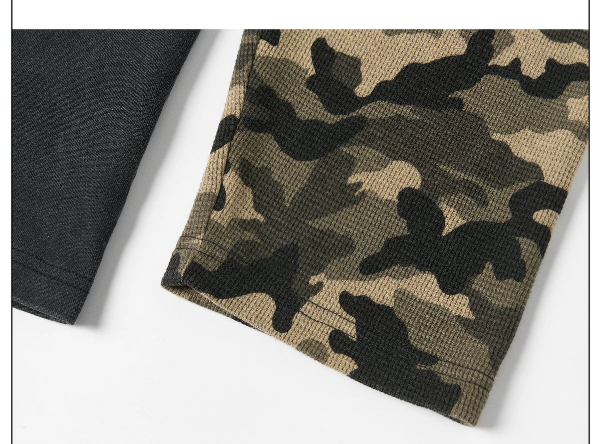 Camo Regiment Layered Henley Shirt