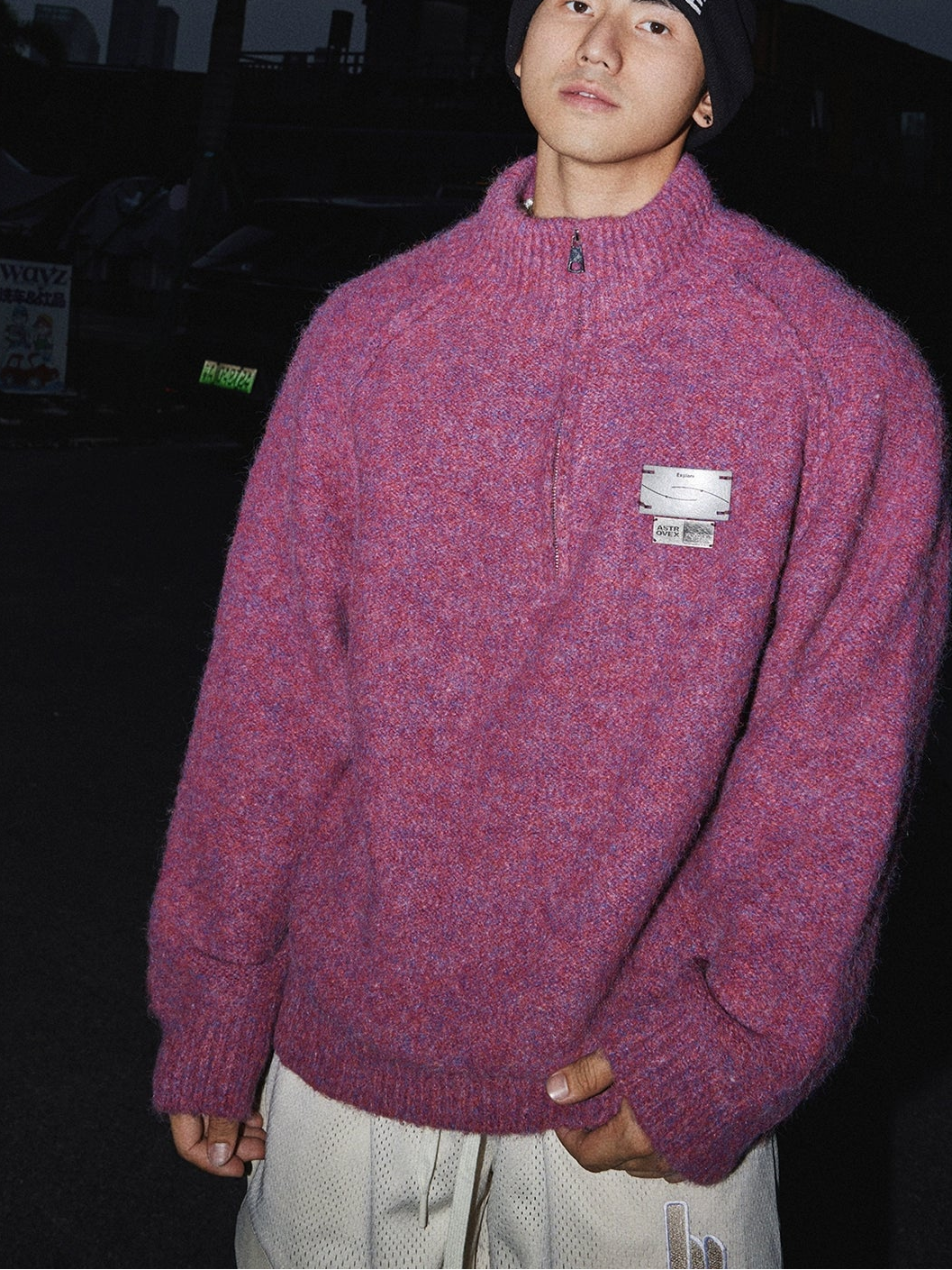 Arctic Mist Half-Zip Sweater