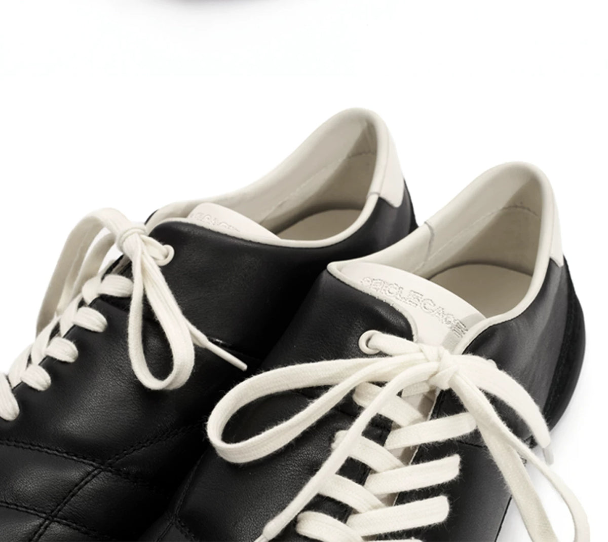 Quilted Leather Retro Lace-Up Sneakers