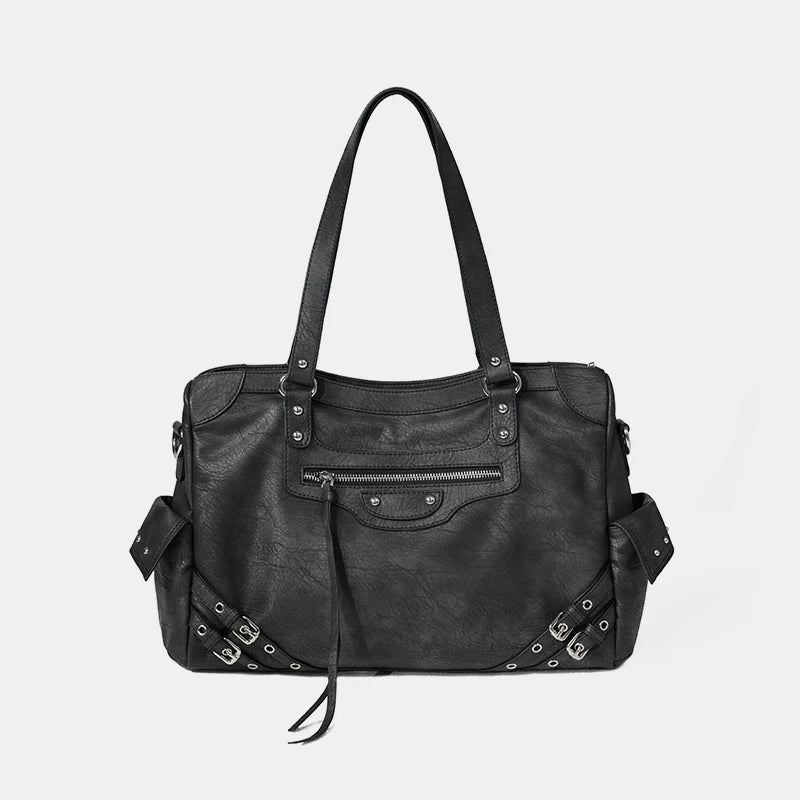 Charcoal Buckle Rider Tote