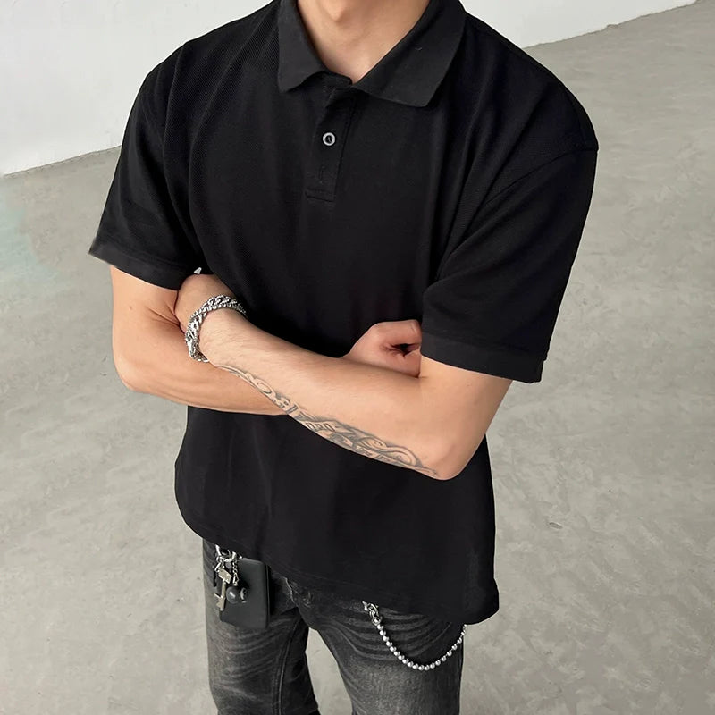 Shadowcore Minimalist Polo Shirt