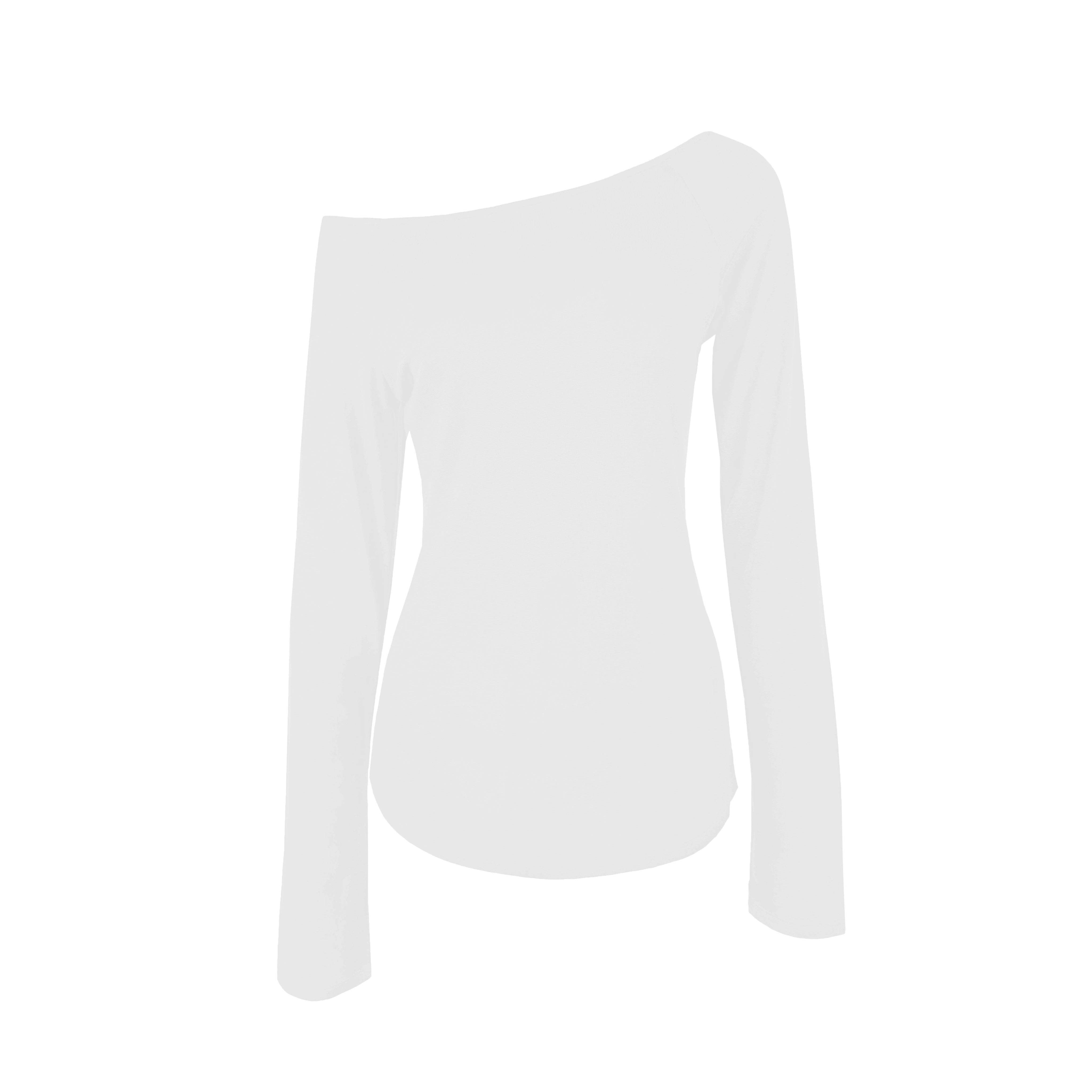 Slim-Fit Off-Shoulder Long-Sleeve Top