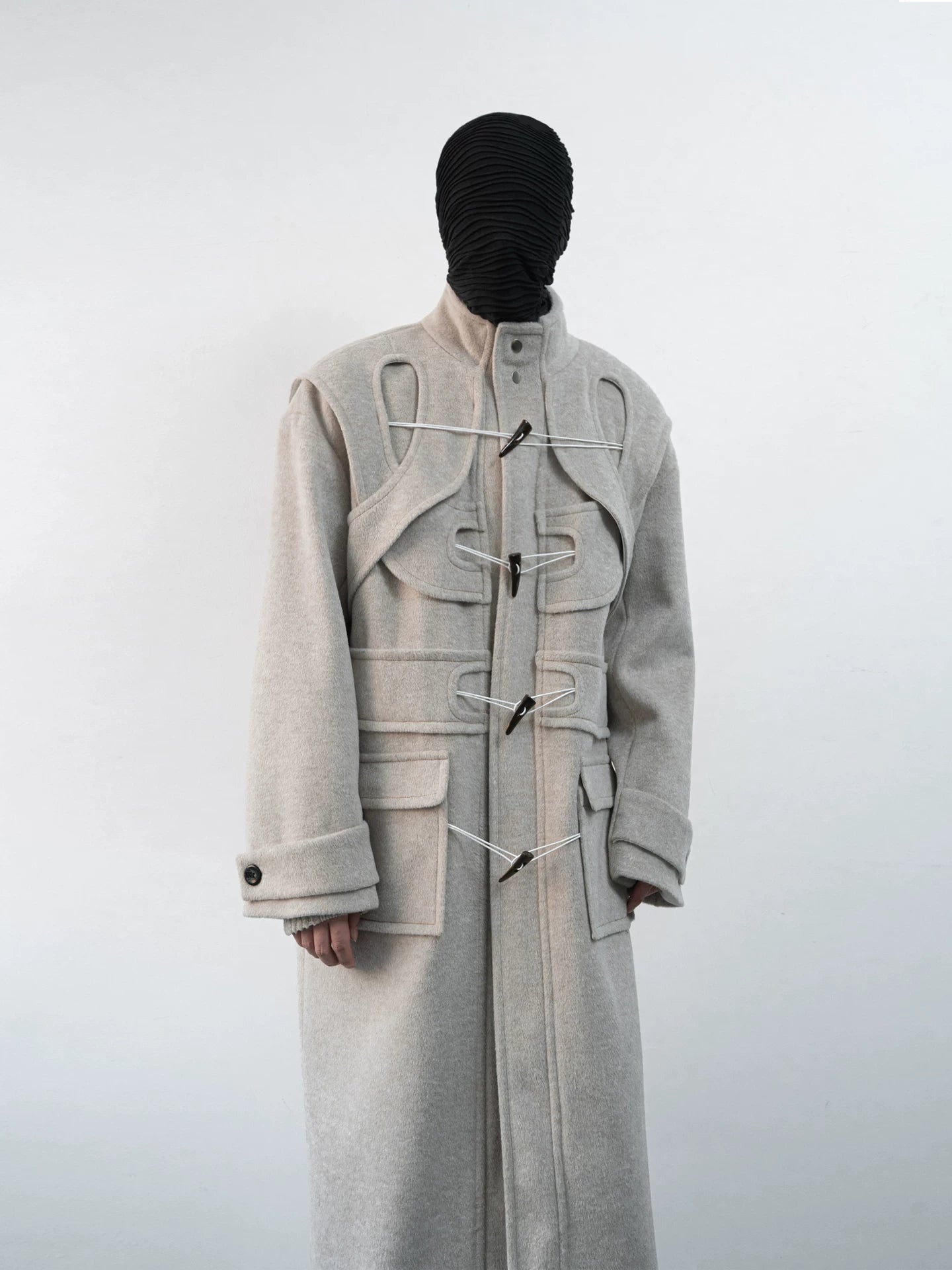 Iron Bastion Harnessed Wool Overcoat