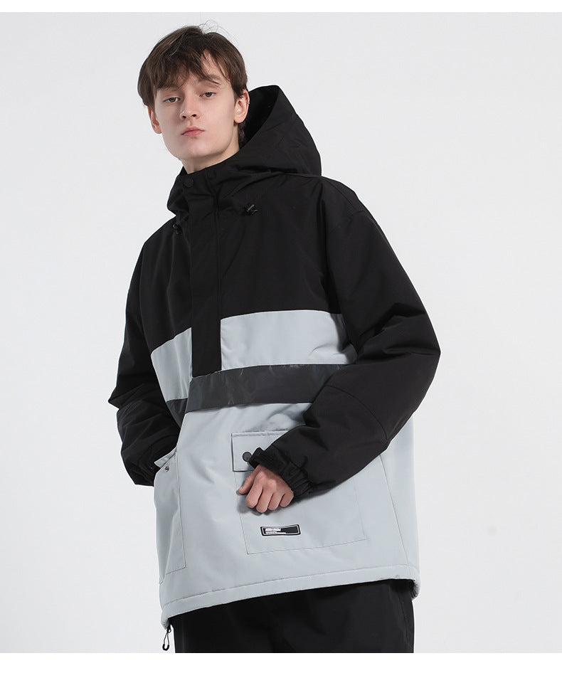 Two-Tone Colorblock Snow Anorak