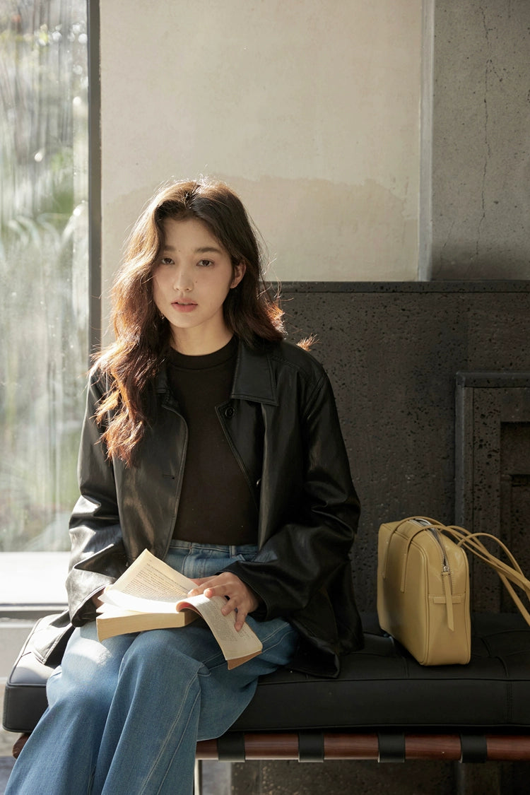 Vintage Short Leather Jacket