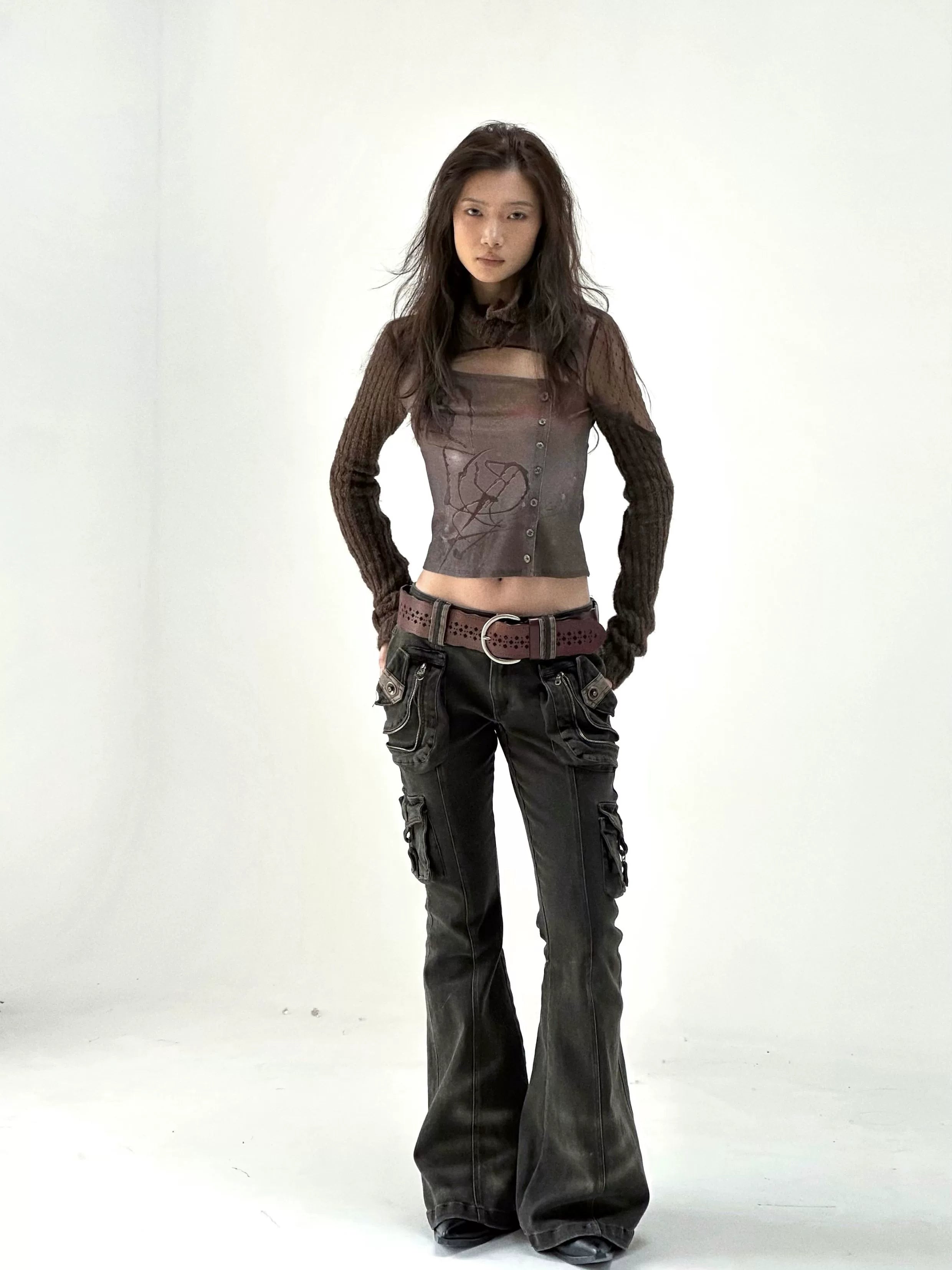 Obsidian Arsenal Cargo Flare Jeans