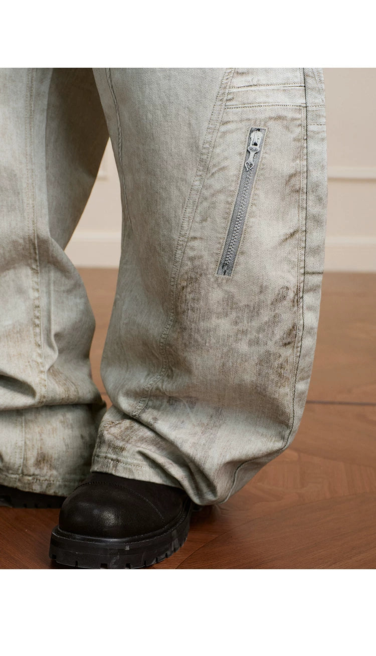 Corset Lace Up Utility Cargo Jeans