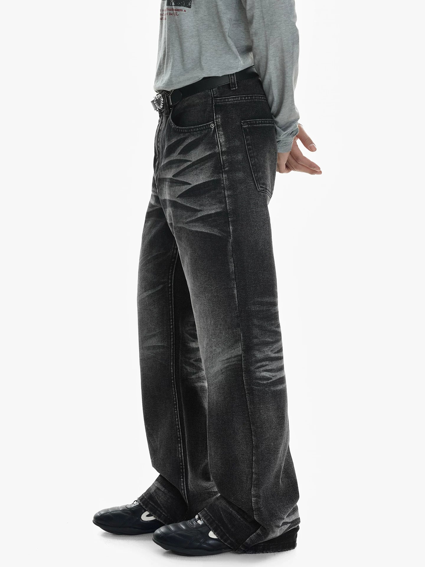 Midnight Crest Faded Flare Jeans