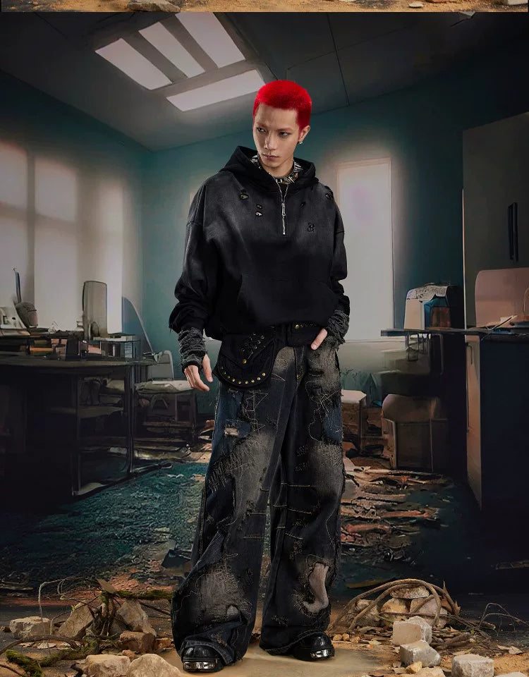 Rustforge Ruin Wide-Leg Denim Pants